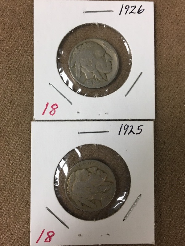 1925 and 1926 Buffalo Nickeld...