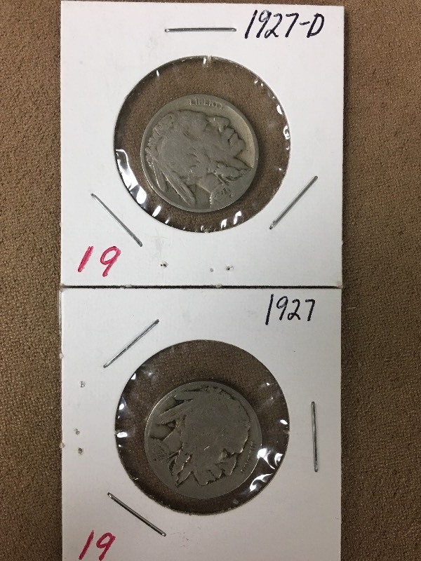 1927 and 1927-D Buffalo Nickels...