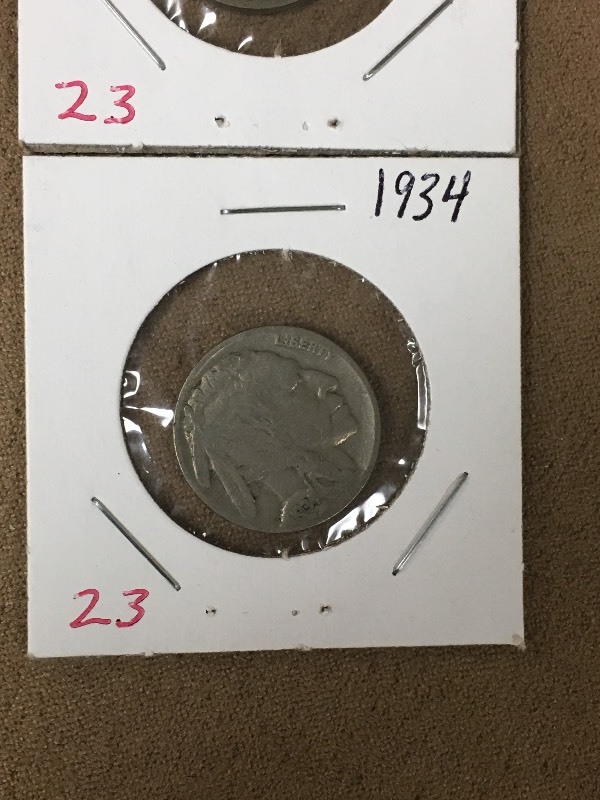 1934 and 1934-S Buffalo Nickels...