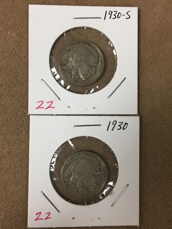 1930 and 1930-S Buffalo Nickels...