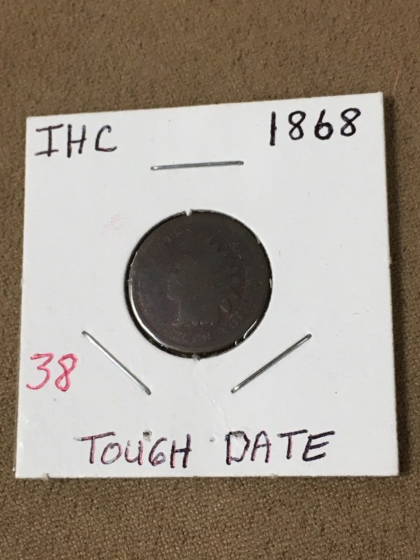 1868 Indian Head Cent worn but read...