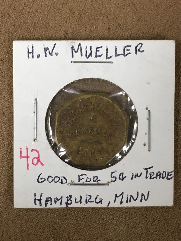 Trade Token   H.W. Mueller Hamburg,...