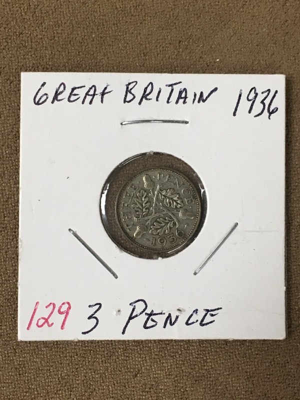 1936 Great Britian Silver 3 Pence P...