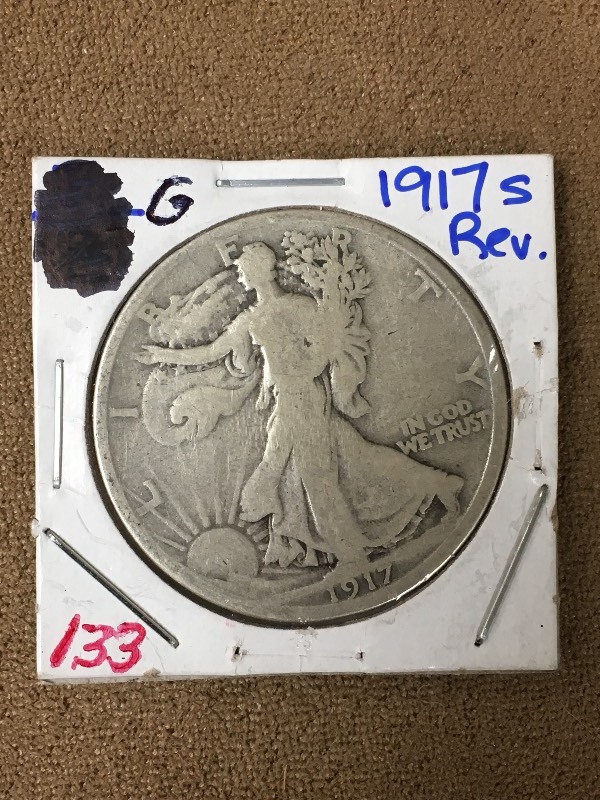 1917-S (On Reverse) Silver Walking ...