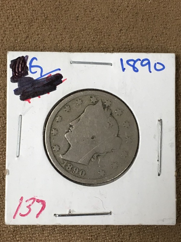 1890 Liberty V Nickel ...