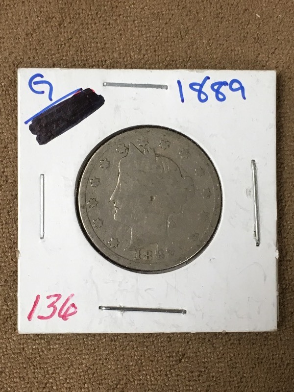 1889 Liberty V Nickel ...