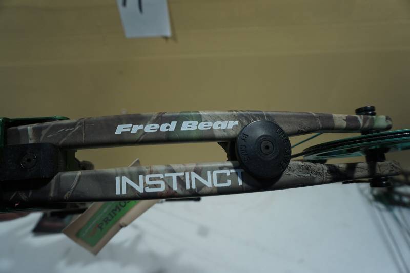 lot 19 image: Fred Bear Instinct Model Left Hand Compound Bow