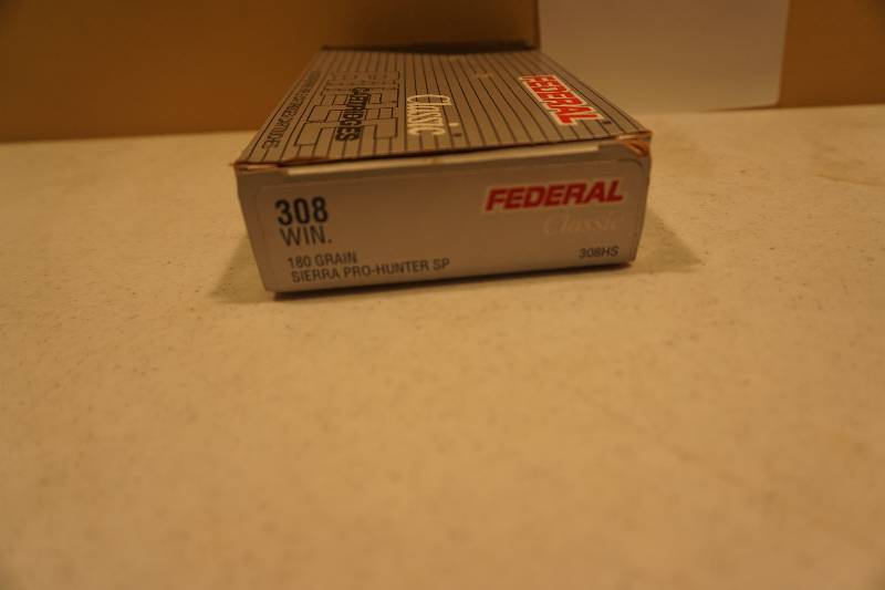 lot 286 image: Full Box Federal Cartridges .308 Caliber 180 Grain Sierra Pro Hunter SP