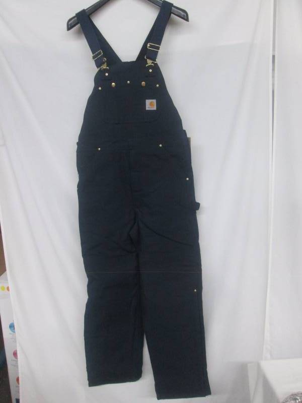 lot 29 image: Carhartt Mens Insulated Bib Overall - Navy
