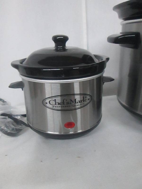Chef's Mark 6.5qt. Slow Cooker with Mini Crock December Returns and