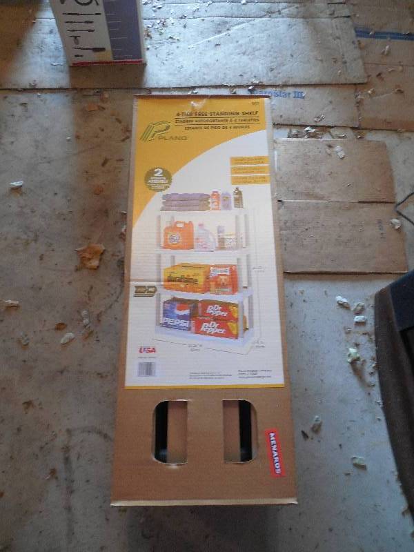 lot 37 image: PLANO 4 TIER SHELF