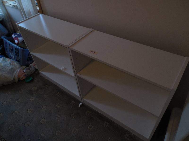 lot 164 image: (2) 3 TIER SHELFS