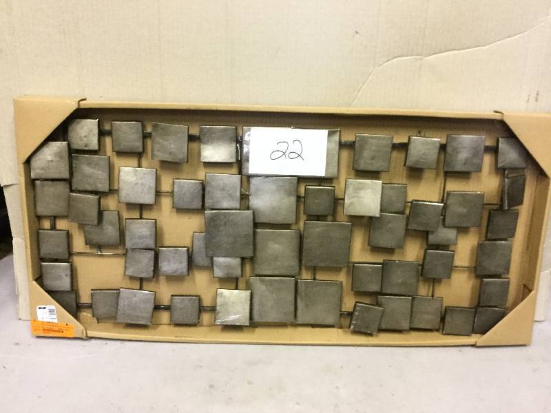 lot 22 image: Stratton Home Decor Geometric Tiles Wall Art