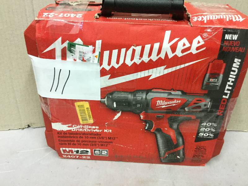 lot 111 image: Milwaukee M12 Drill Driver Kit in Like new condition