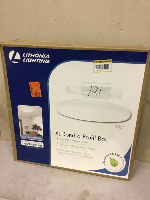lot 121 image: Lithonia Lighting Ceiling Mounted Lighting 1Light Milk
