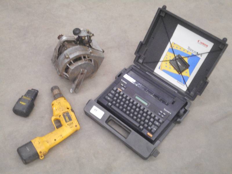 lot 49 image: Vintage Gas Engine, DeWalt Drill, C...