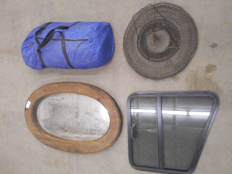 lot 66 image: Lot Of Wall Mirror, Fish Basket, E...