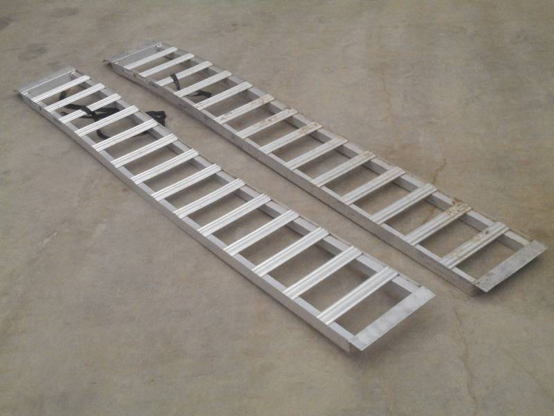 lot 67 image: Pair Of 8ft Aluminum Utility Ramps,...