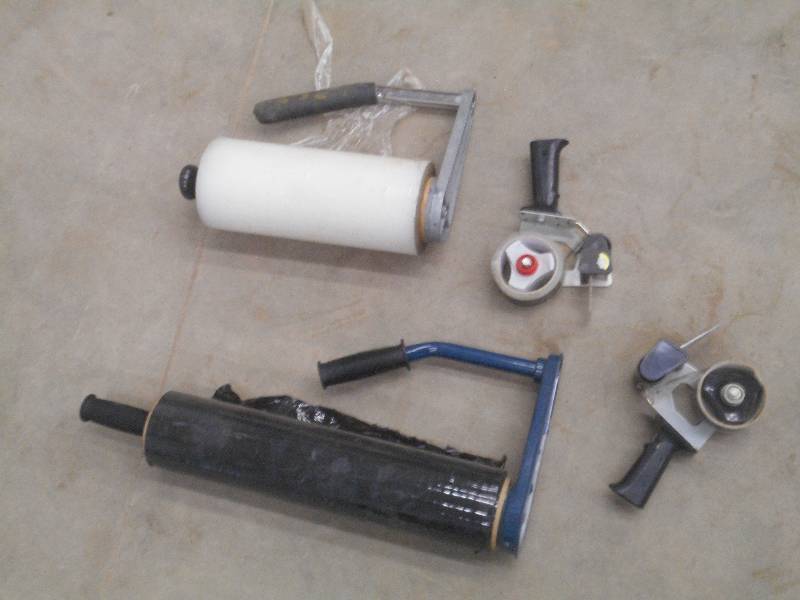lot 107 image: (2) Shrink Wrap Rollers & (2) Tape ...