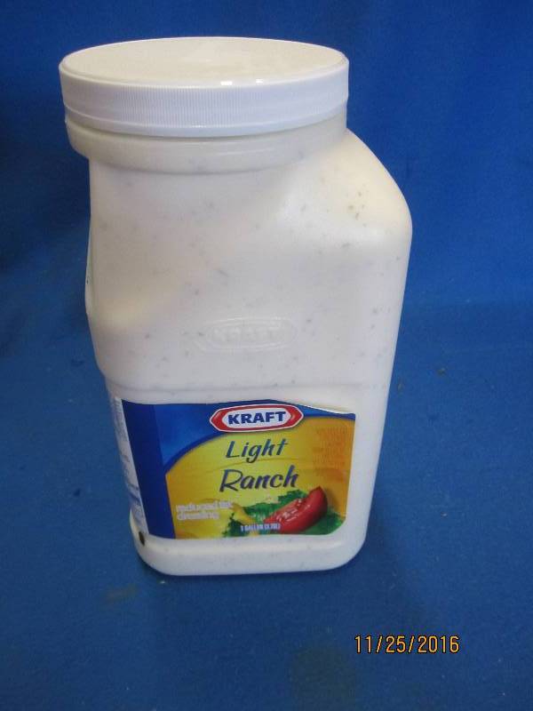 Gallon of Kraft lite ranch dressing...