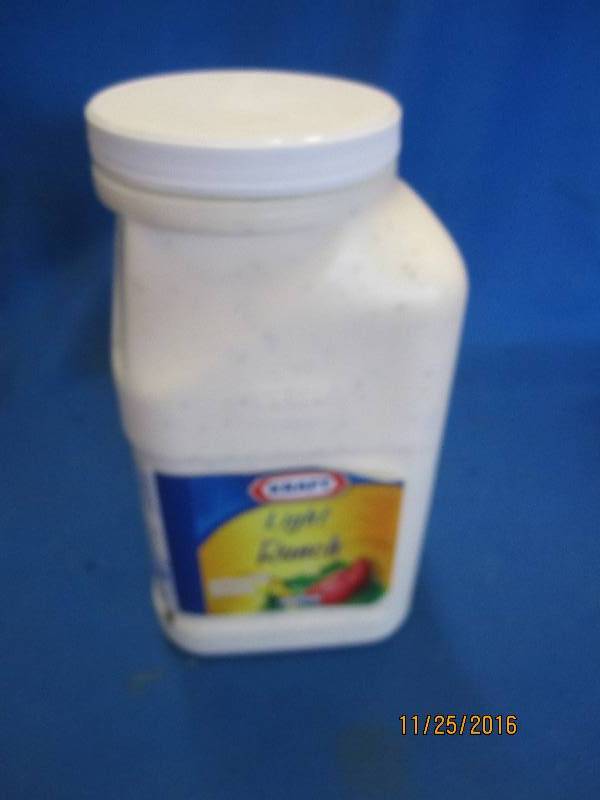 Gallon of Kraft lite ranch dressing...