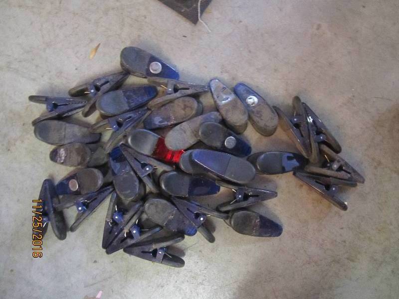 Lot of magnetic back plastic clips...