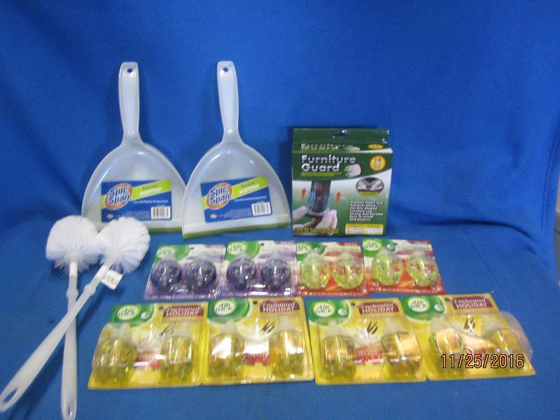 Lot of cleaning and Air Wick scents...
