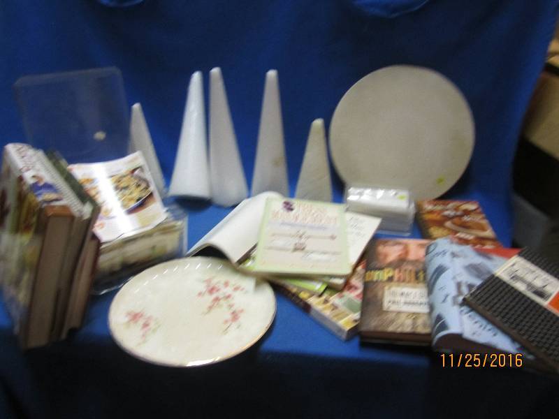 Lot of cookbooks, recipes, craft fo...