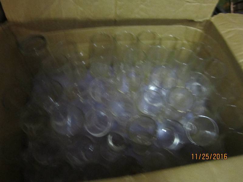 2 layers of small glasses...