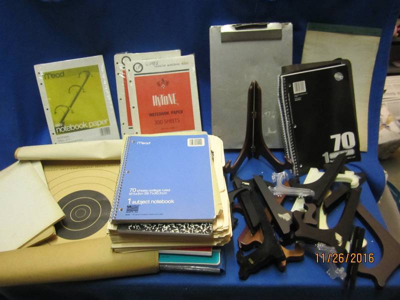 Lot of paper for writing, shooting ...
