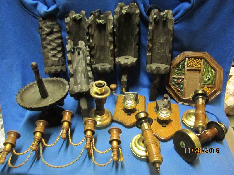Lot of candle holders...