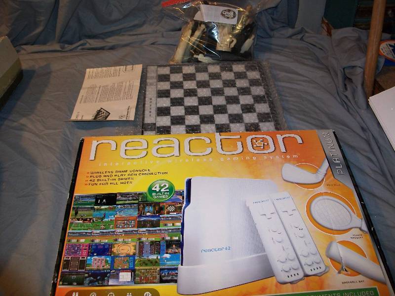 lot 35 image: Reactor Interactive Wireless Gaming Sys w42 Games & Fidelity Computachess IV Elec Chess Computer