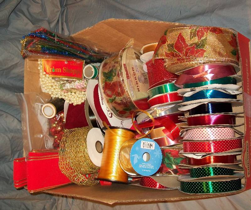 lot 108 image: Box Full Assortment of Ribbons (See Pictures)