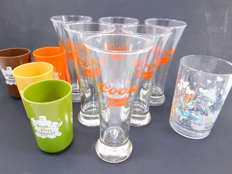 lot 63 image: Lot of Coors Premium Beer Glasses and other cupstumblers