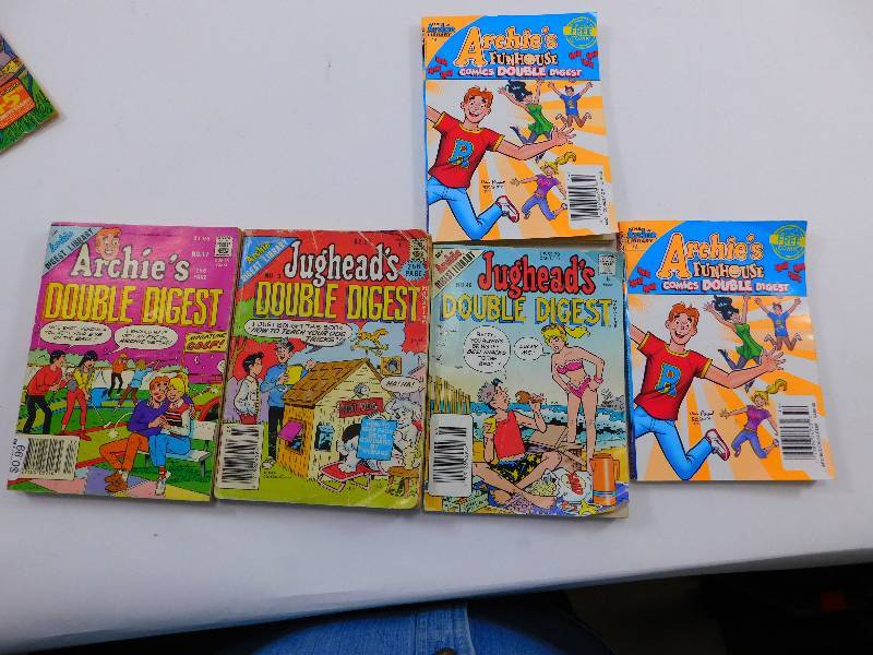 lot 20 image: Lot of Archie Comics, Archie Digest Library Comics, and The Archies Vinyl Record Album
