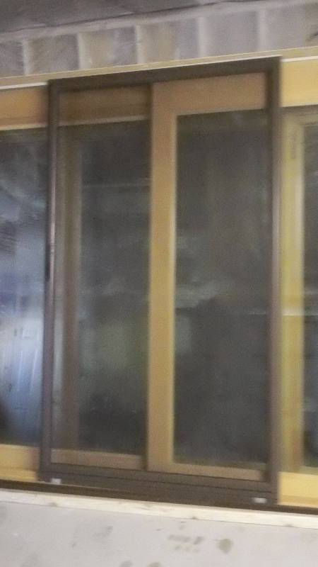 Insulated patio door set.