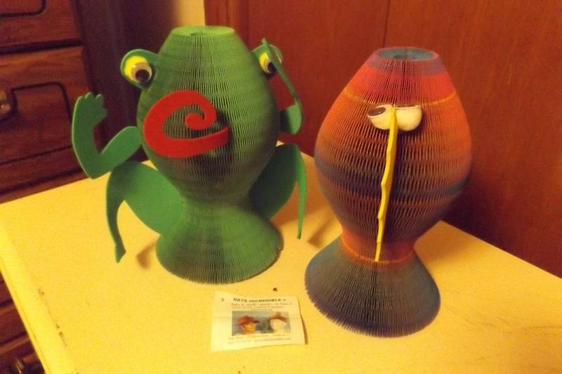 lot 159 image: Unusual hats, they stretch and fold back, fish and octopus dcor