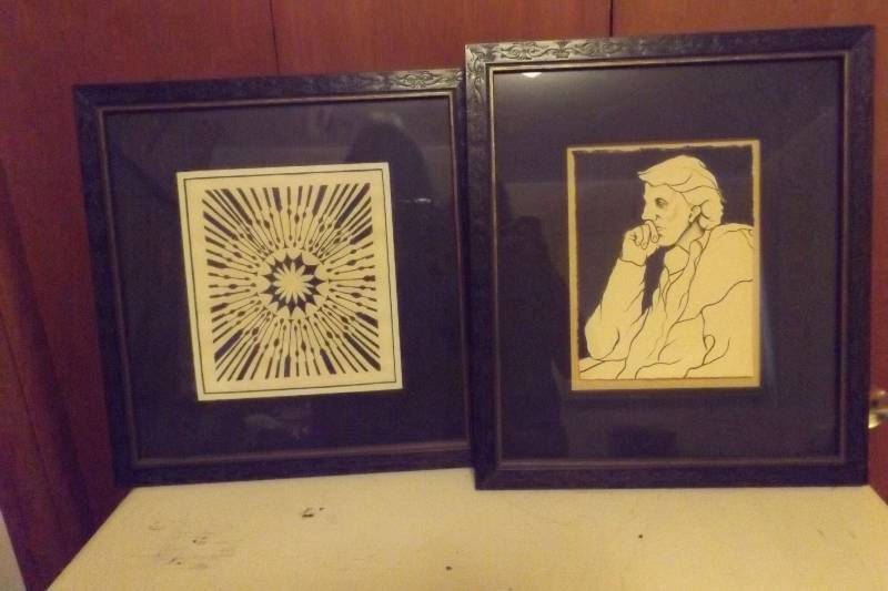 lot 169 image: Studies in black and white with matching frames, one is titled David and signed