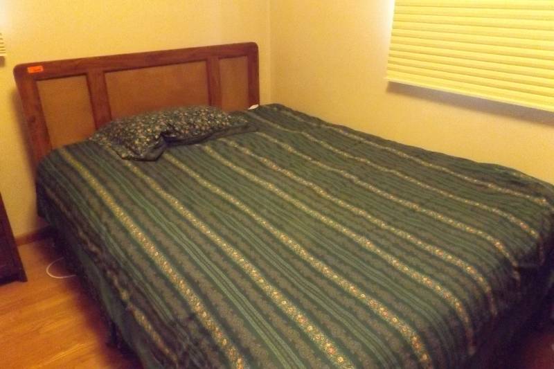lot 170 image: Headboard, Bed Frame And Bedding