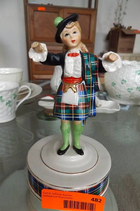 lot 482 image: Irish dancer music box