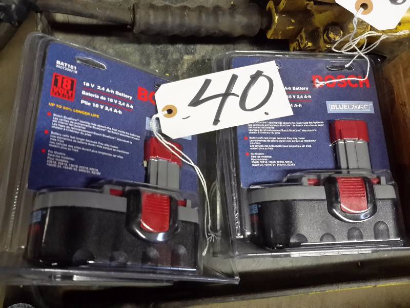 lot 40 image: 2, BOSCH 18 V Batteries.. NEW in their packages