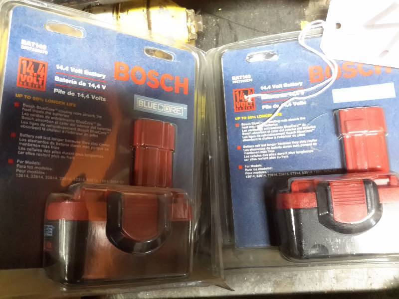 lot 41 image: 2 BOSCH Blue Core 14.4 V Batteries.. New in their packages