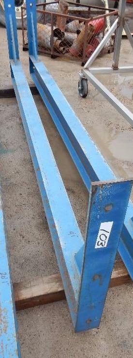 lot 103 image: 9 Ft I Beam with hanging Brackets on each end