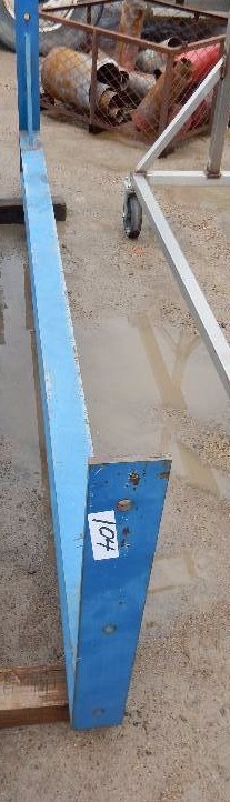 lot 104 image: 9 Ft I Beam with hanging Brackets on each end