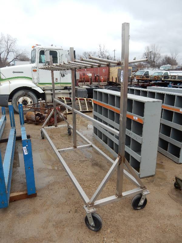 lot 105 image: Stainless steel Rolling cart.