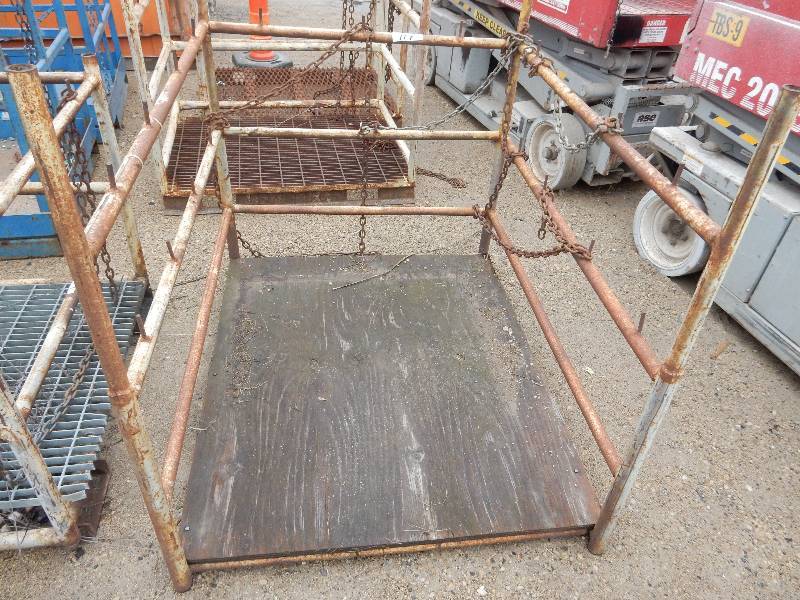 lot 117 image: Work Basket with Wood Floor