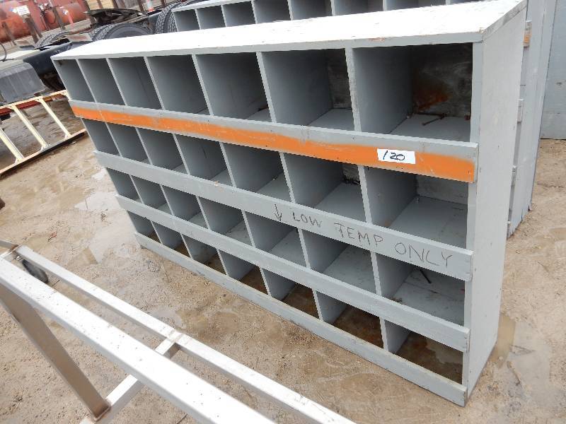 lot 120 image: Wood Sectioned parts bins