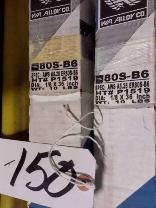 lot 150 image: 10 Tubes of Welding Rods
