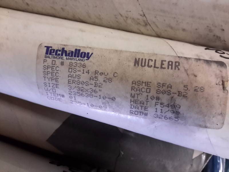 lot 158 image: 10 Techalloy Welding Rods
