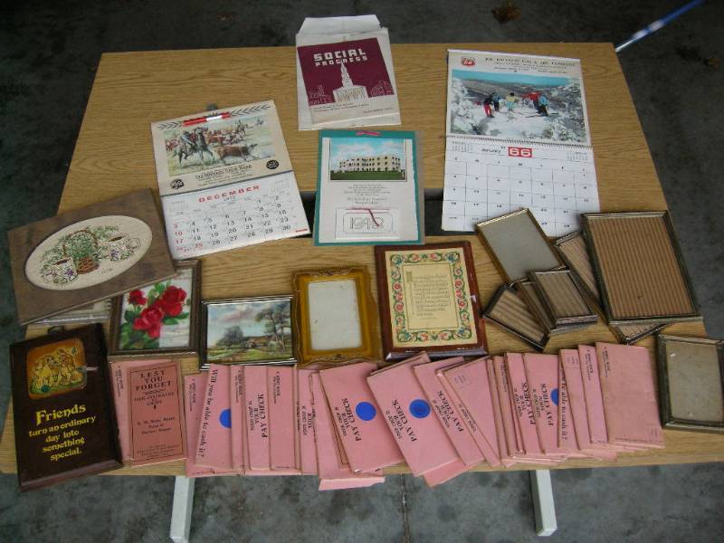 lot 38 image: Old Calendars, Frames, Paper